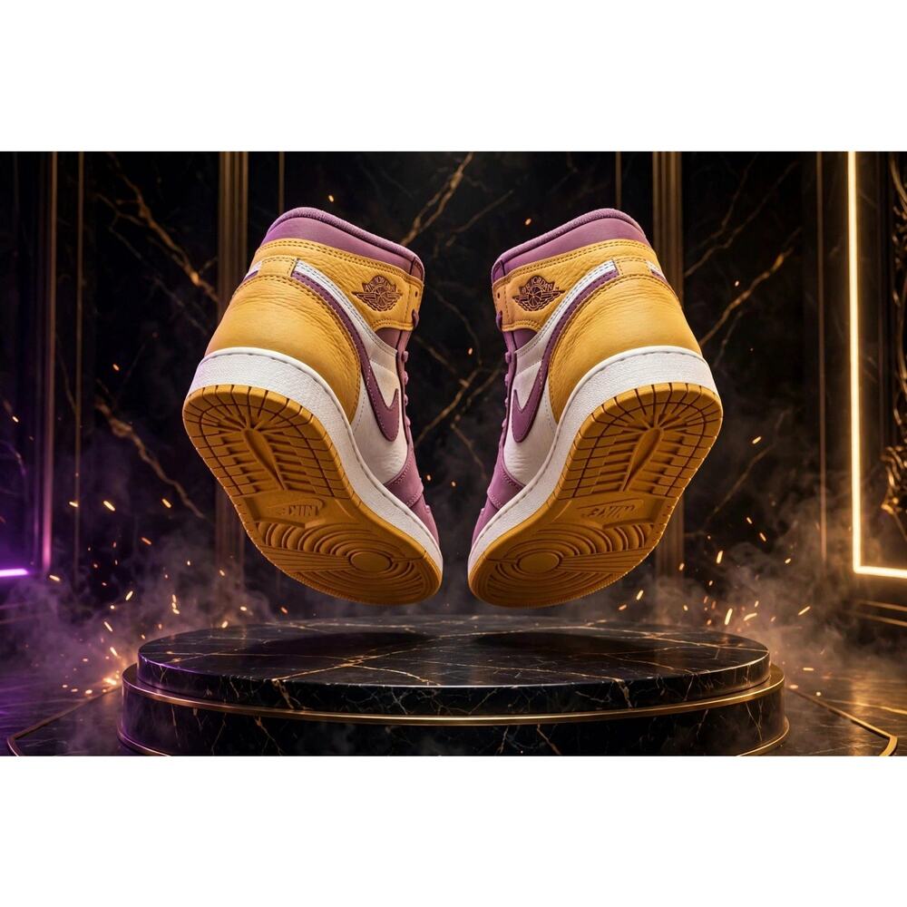 Size 7Y - Nike Air Jordan 1 High OG Brotherhood GS University Gold - Picture 2 of 7